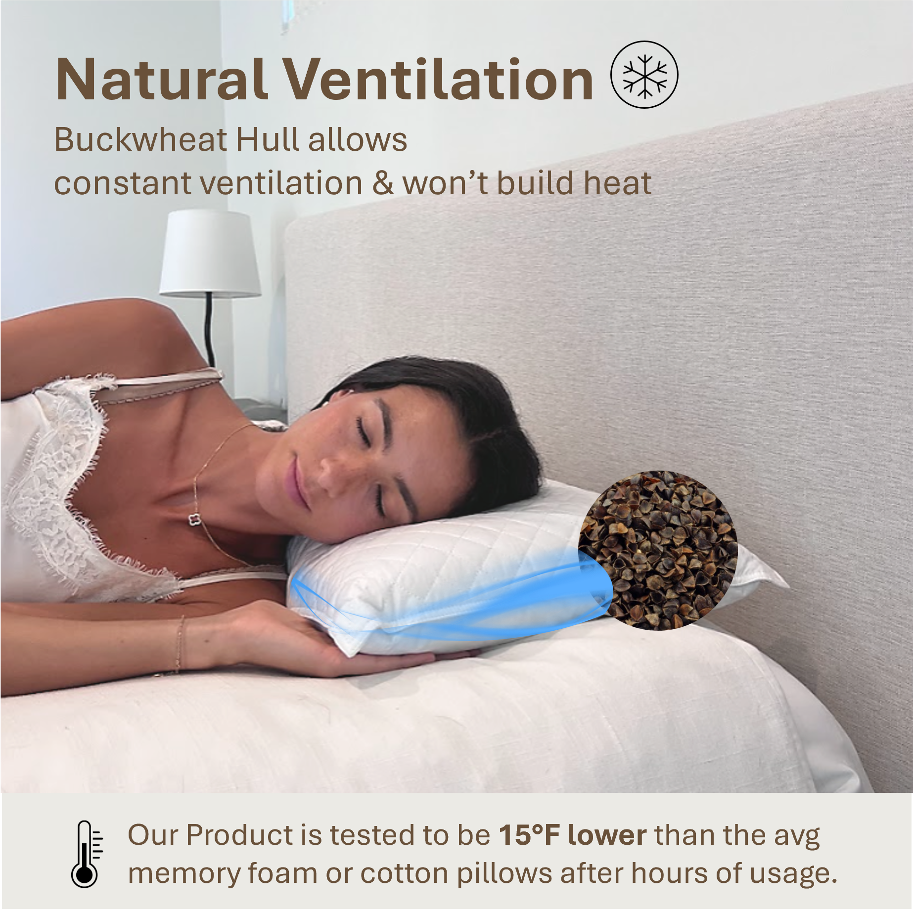 Bundle: All-Natural Buckwheat Pillow Pillow Case – Sleepinnature