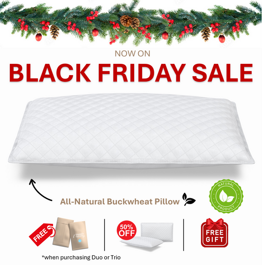 All-Natural Buckwheat Pillow by Sleepinnature